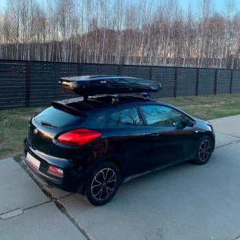 67 999 р. Багажный бокс (460 л 217х86х32 см, двусторонний) LUX MAJOR   (серый металлик)  с доставкой в г. Воронеж. Увеличить фотографию 15