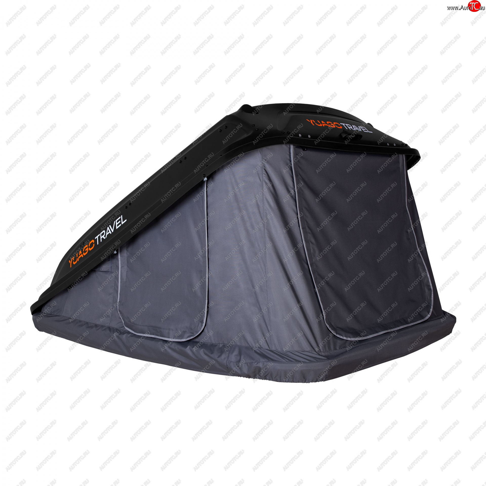 121 999 р. Багажный бокс-палатка Yuago Travel 2.0 (зима, 1000 л/230x160x35 см) на крышу Nissan 350Z (2002-2008) (Черный бокс, тент графит)  с доставкой в г. Воронеж
