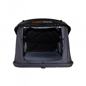 121 999 р. Багажный бокс-палатка Yuago Travel 2.0 (зима, 1000 л/230x160x35 см) на крышу Nissan 350Z (2002-2008) (Черный бокс, тент графит)  с доставкой в г. Воронеж. Увеличить фотографию 2