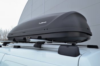 21 749 р. Автобокс PT GROUP(410л., 177х81х46, одностороннее открывание) Turino 1 черный Mercedes-Benz CLS class W218 (2011-2017) (Черный)  с доставкой в г. Воронеж. Увеличить фотографию 3