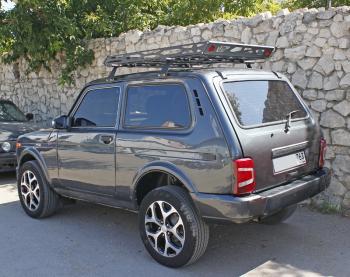 18 899 р. Багажник универсальный (с откидными бортами) АПС Renault Duster HS рестайлинг (2015-2021) (черный)  с доставкой в г. Воронеж. Увеличить фотографию 6