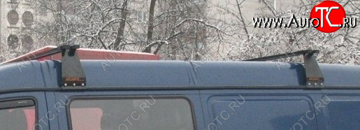 5 499 р. Багажник на водосток Атлант (на высокую крышу усиленный, 2 стойки + 2 поперечины длиной 1700 мм, полукомплект) ГАЗ Соболь 2752 дорестайлинг цельнометаллический фургон (1998-2002) (Высота крыши до 190 мм, Без фиксаторов груза)  с доставкой в г. Воронеж