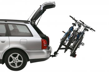 Велобагажник-платформа на фаркоп Thule RideOn Subaru Legacy BD/B11 седан дорестайлинг (1993-1996) (Для 3-х велосипедов)