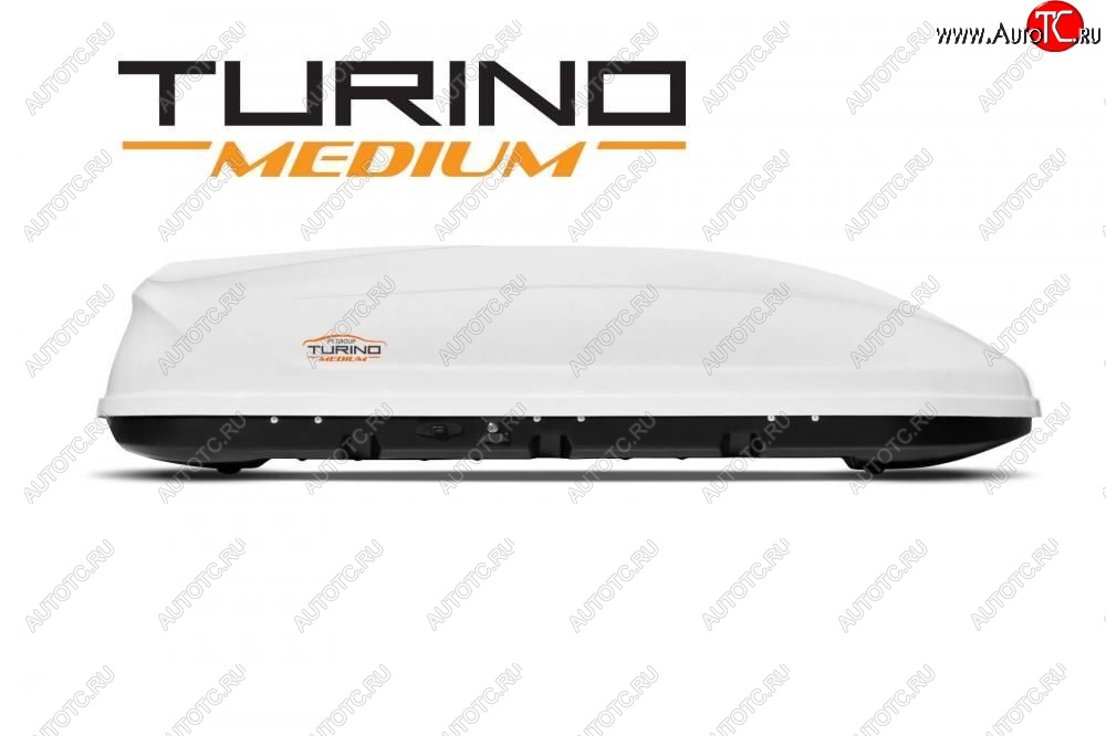 23 309 р. Автобокс PT GROUP (460л., 191х79х46 см, одностороннее открывание) Turino Medium белый Hyundai County (1998-2012) (Белый)  с доставкой в г. Воронеж