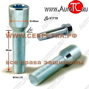 149 р. Б VST20F50 Z M14X1,25X50 внутр 10луч  277195 z  с доставкой в г. Воронеж