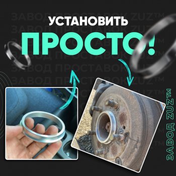 1 849 р. Алюминиевое центровочное кольцо   (4 шт) ЗУЗ 100.5 x 110.5    с доставкой в г. Воронеж. Увеличить фотографию 2