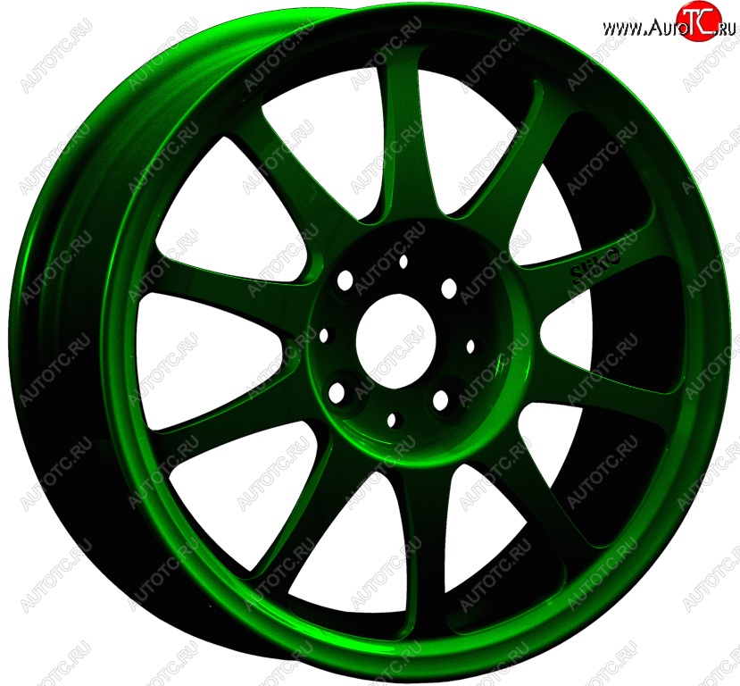 14 899 р. Кованый диск Slik Classic Sport L-5411S 6.0x15   (Зеленый (GREEEN))  с доставкой в г. Воронеж