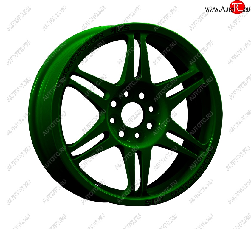 7 540 р. Кованый диск Slik Classic Sport L-152S 6.5x15   (Зеленый (GREEEN))  с доставкой в г. Воронеж