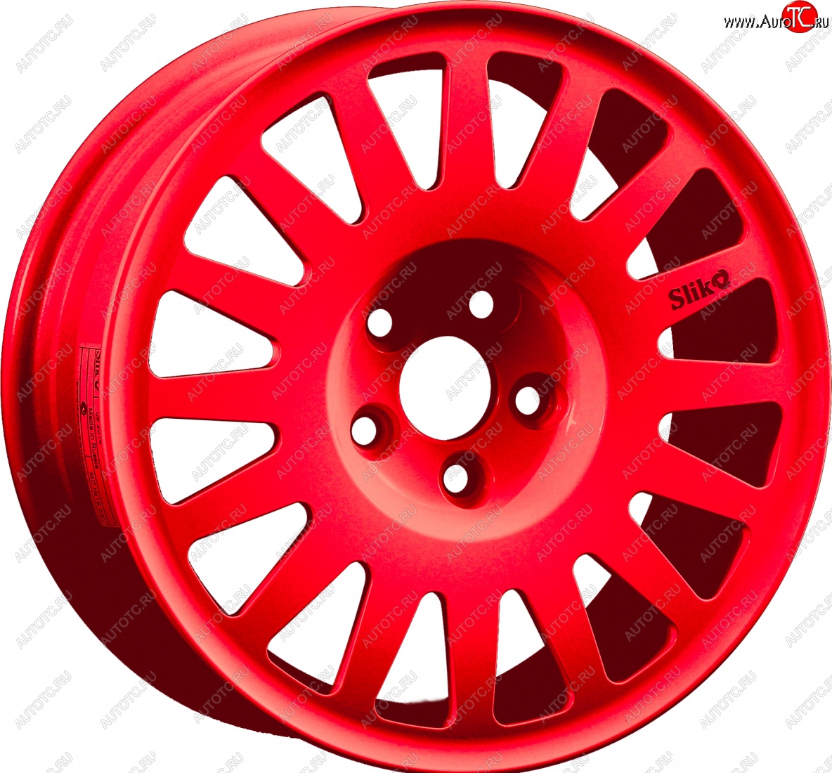 7 460 р. Кованый диск Slik Classic Sport L-1823S 5.5x15   (RAL 3026 ярко алый (3026))  с доставкой в г. Воронеж