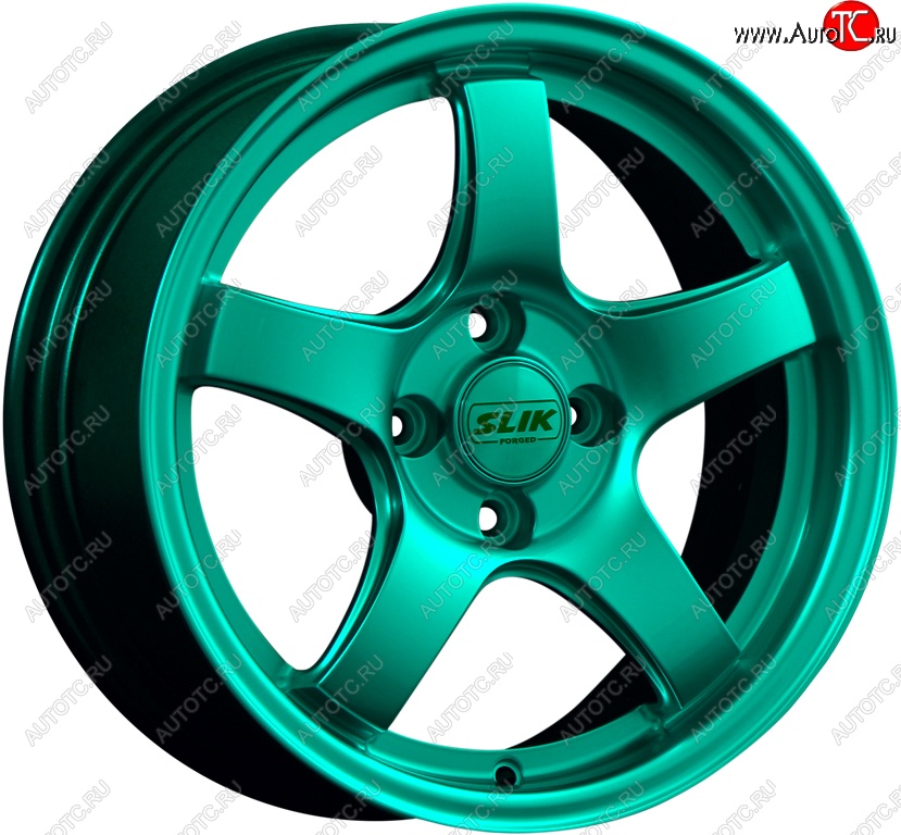 11 899 р. Кованый диск Slik Classic L-1843 6.5x15   (Candy изумрудно-зеленый (Candy Green))  с доставкой в г. Воронеж