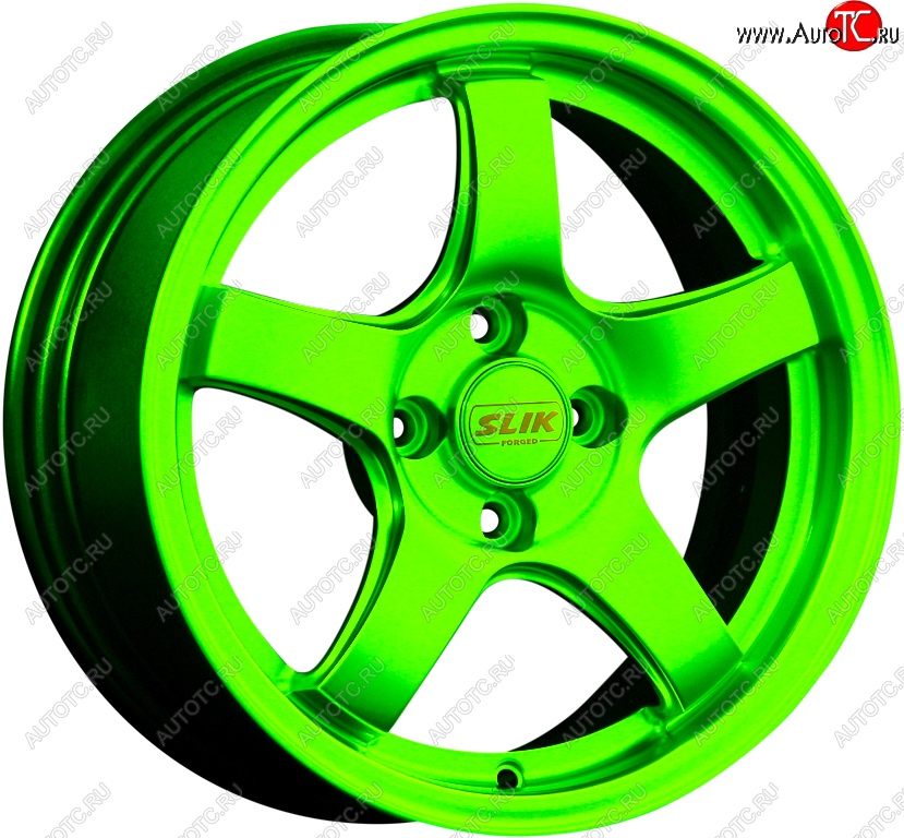 11 899 р. Кованый диск Slik Classic L-1843 6.5x15   (RAL 6038 ярко-зеленый (6038))  с доставкой в г. Воронеж