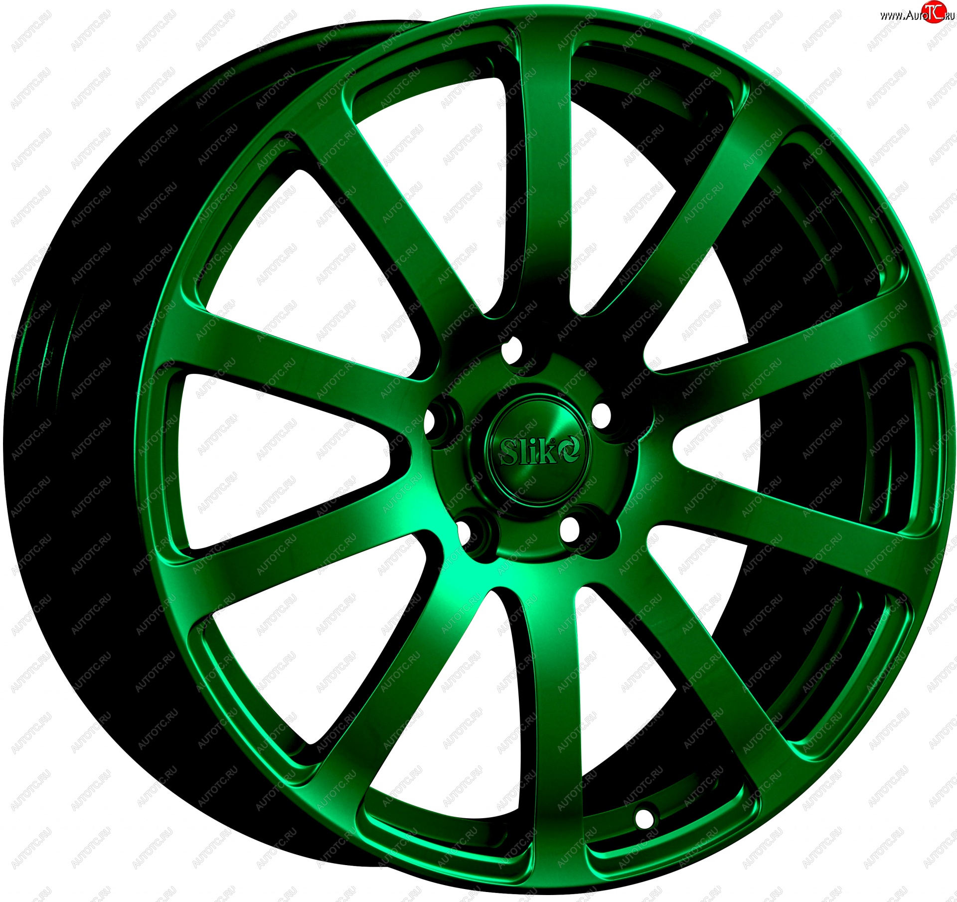 22 299 р. Кованый диск Slik PREMIUM L-812 8.0x18   (Зеленый (GREEEN))  с доставкой в г. Воронеж