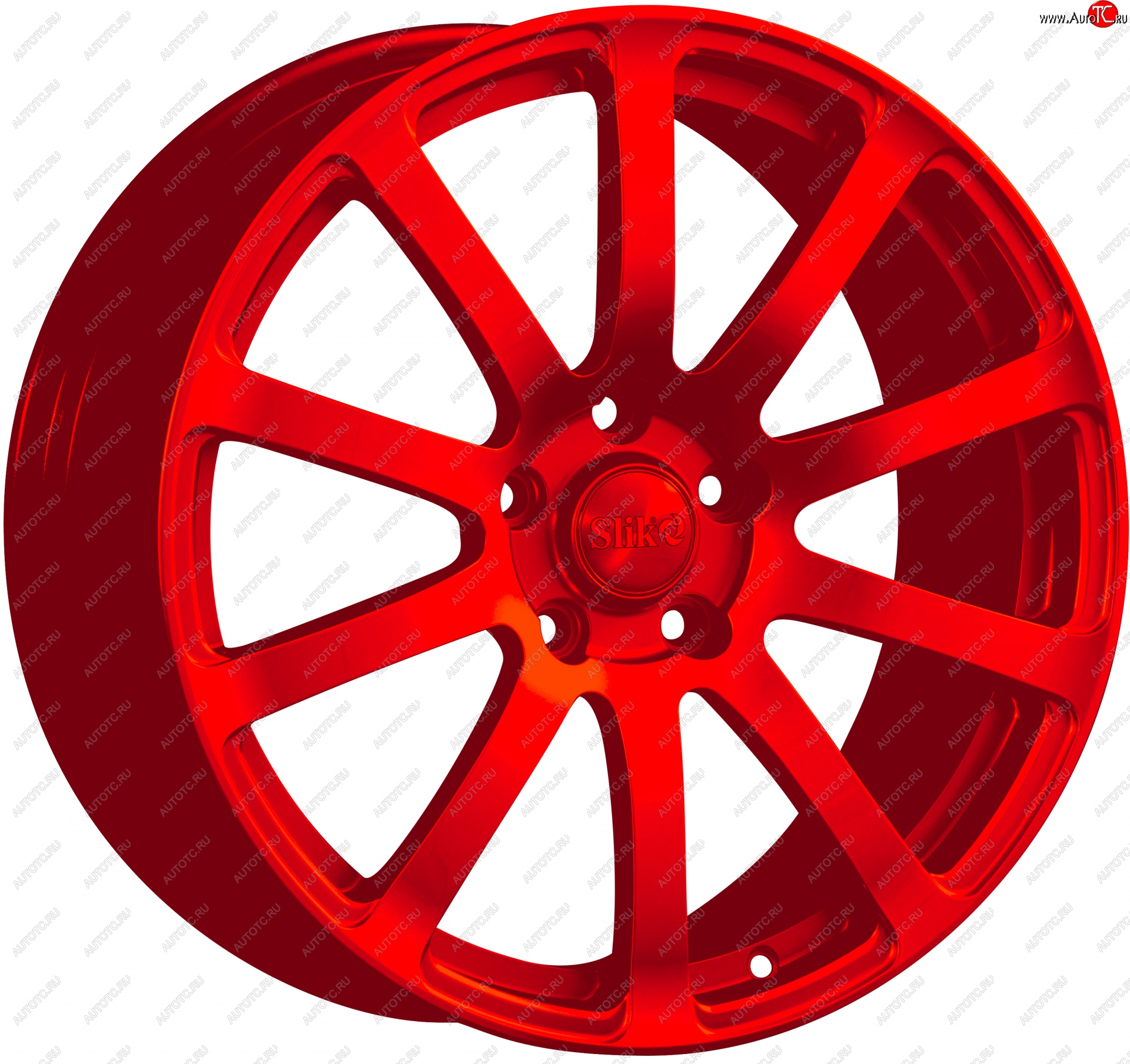 22 299 р. Кованый диск Slik PREMIUM L-812 8.0x18   (Красный (RED))  с доставкой в г. Воронеж