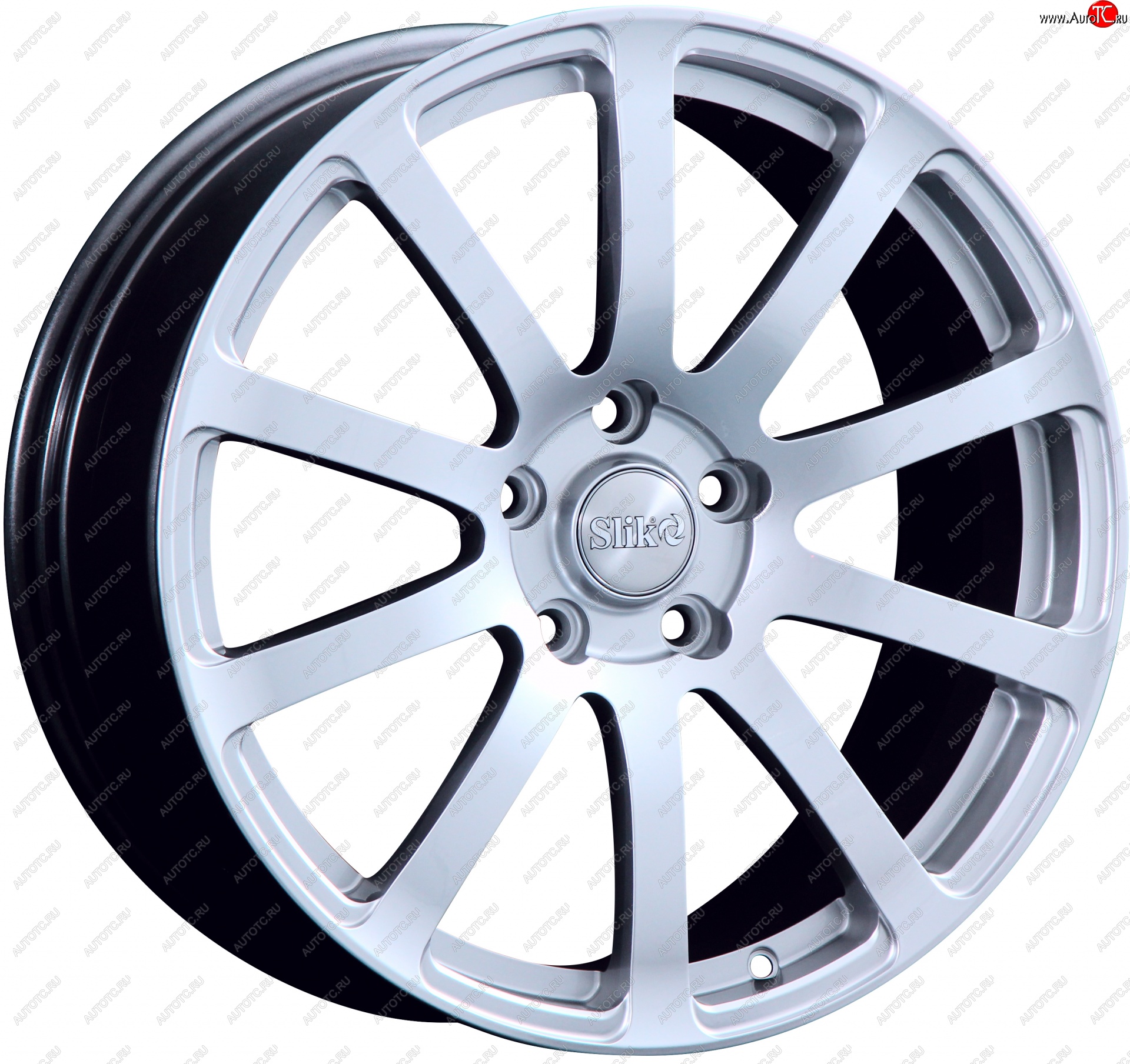22 299 р. Кованый диск Slik PREMIUM L-812 8.0x18   (Ярко блестящее серебро (HPB))  с доставкой в г. Воронеж