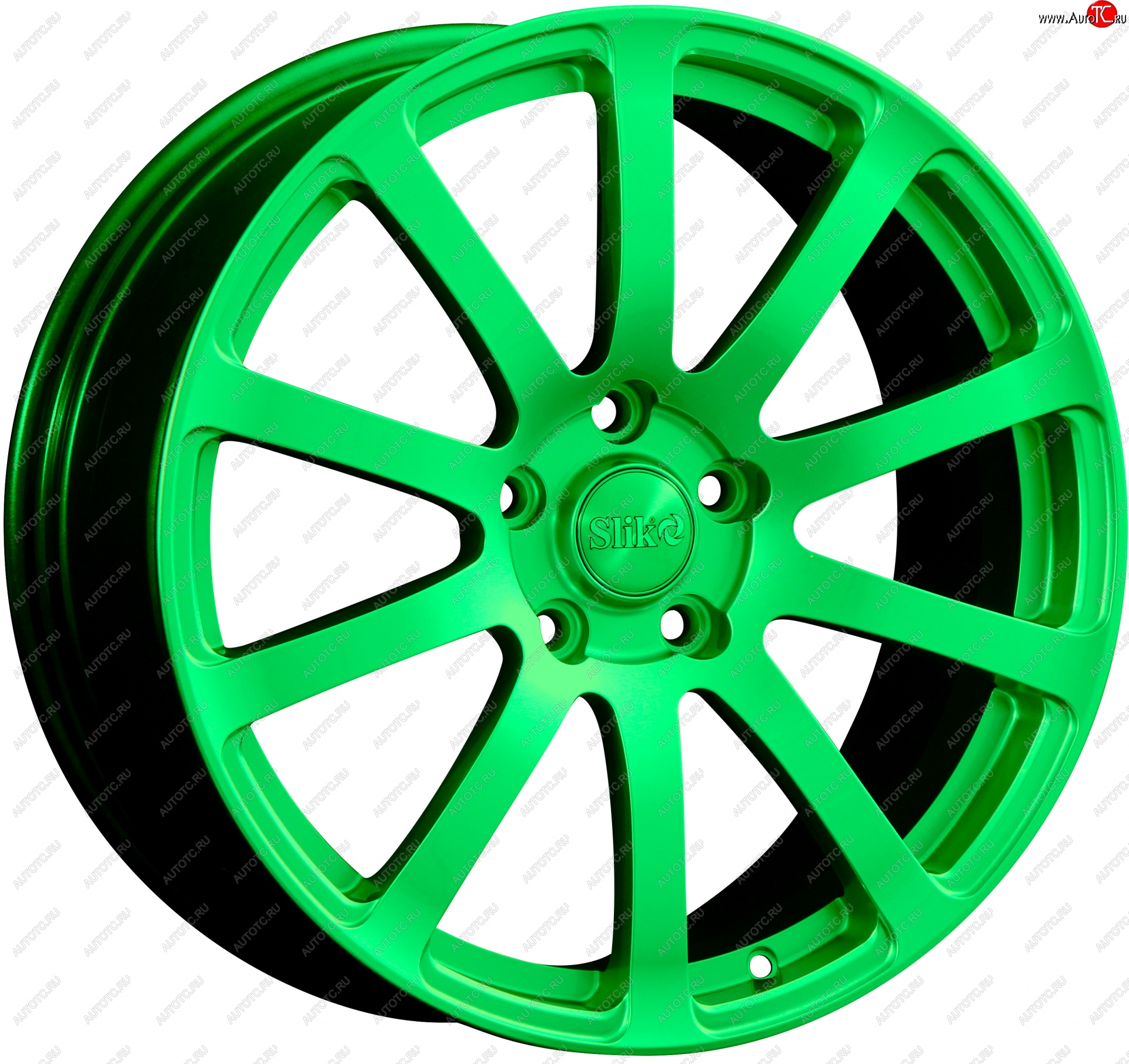 22 299 р. Кованый диск Slik PREMIUM L-812 8.5x18   (RAL 6038 ярко-зеленый (6038))  с доставкой в г. Воронеж