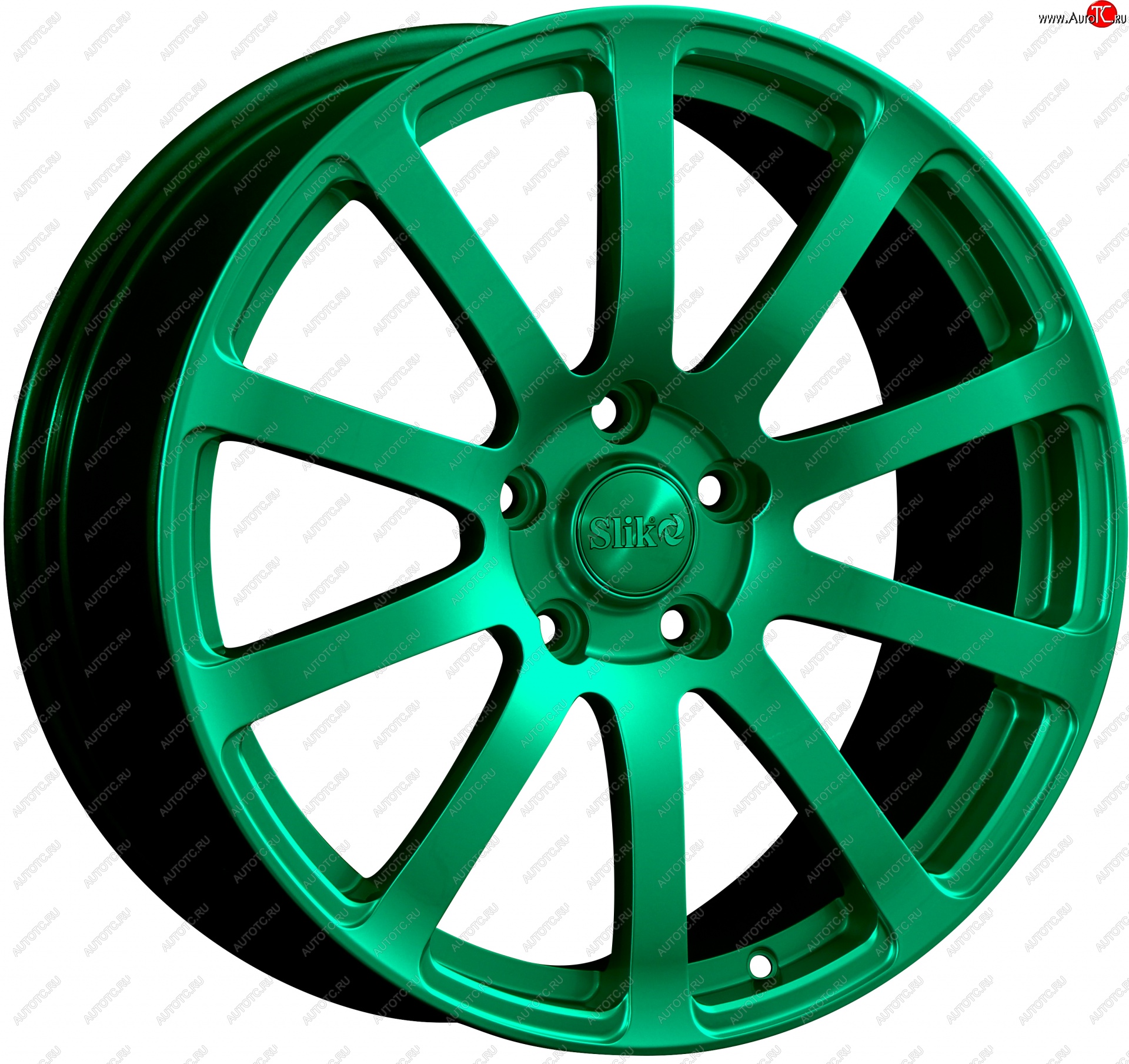22 299 р. Кованый диск Slik PREMIUM L-812 8.5x18   (Candy изумрудно-зеленый (Candy Green))  с доставкой в г. Воронеж