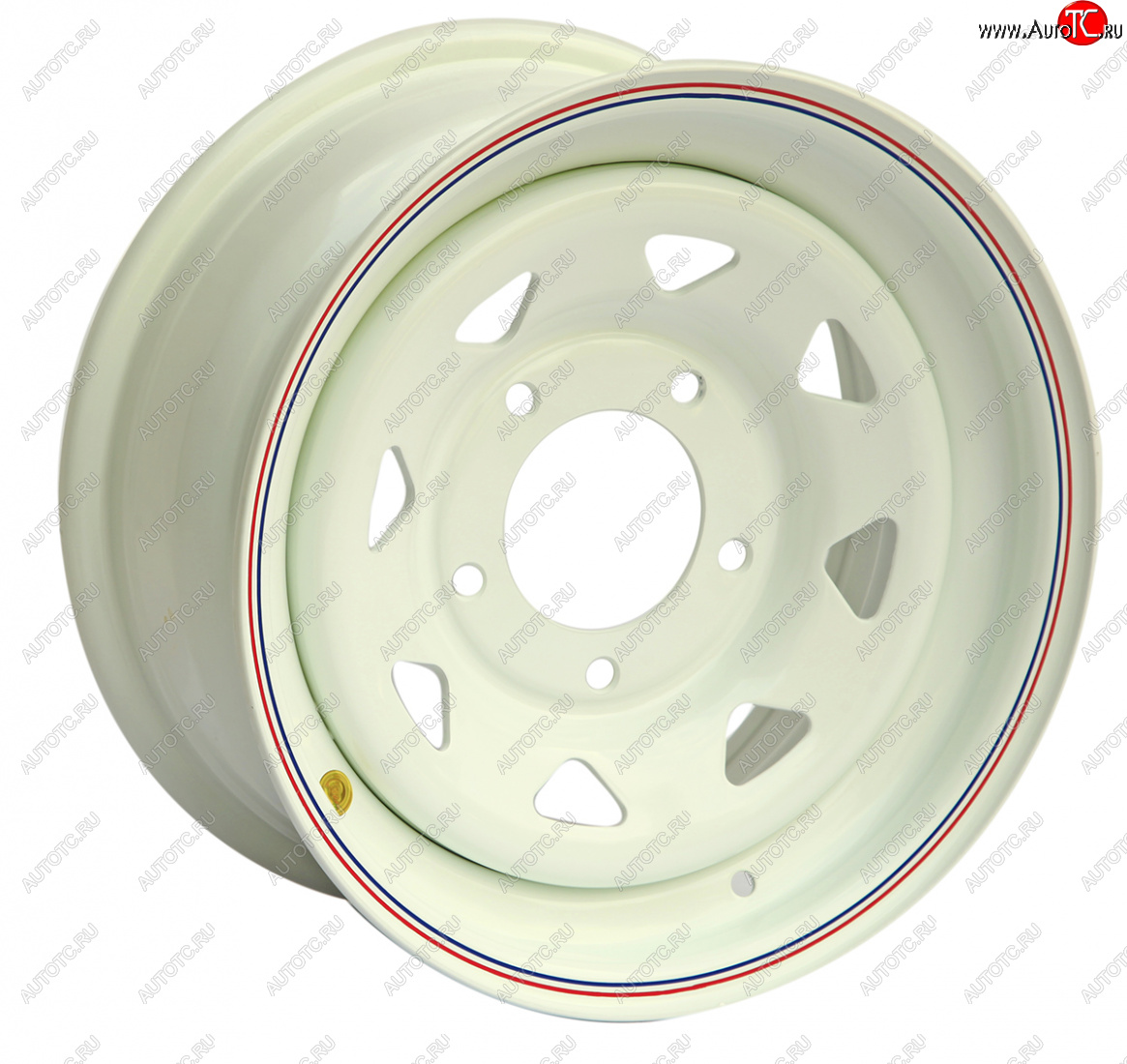 5 699 р. Штампованый диск OFF-ROAD Wheels (усиленный, треугольник мелкий) 7.0x15   (Цвет: белый)  с доставкой в г. Воронеж