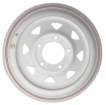 5 699 р. Штампованый диск OFF-ROAD Wheels (усиленный, треугольник мелкий) 7.0x15   (Цвет: белый)  с доставкой в г. Воронеж. Увеличить фотографию 2