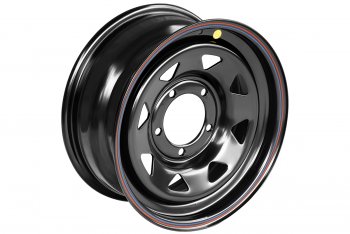 Штампованый диск OFF-ROAD Wheels (стальной усиленный, треугольник мелкий - черный). 7.0 x 16 