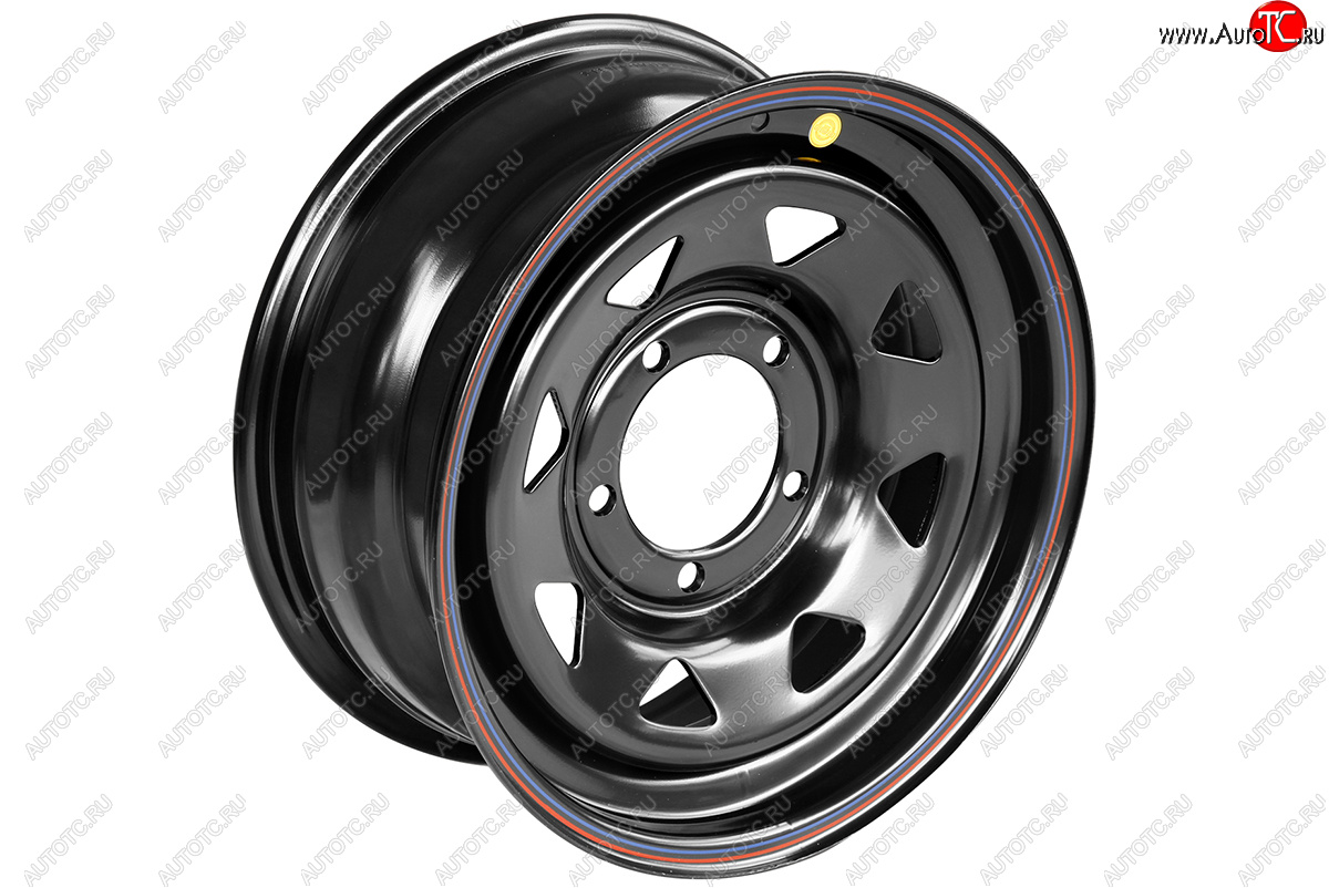 6 249 р. Штампованый диск OFF-ROAD Wheels (стальной усиленный, треугольник мелкий - черный). 7.0 x 16    с доставкой в г. Воронеж