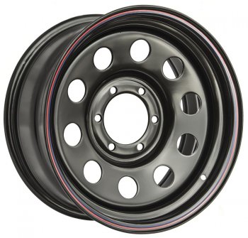 Штампованый диск OFF-ROAD Wheels (стальной усиленный, круг - черный). 7.0 x 16 Nissan Terrano WD21 дорестайлинг (1985-1995) 6x139.7xDIA110.0xET30.0