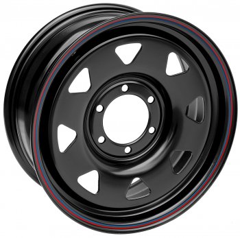 Штампованый диск OFF-ROAD Wheels (стальной усиленный, треугольник мелкий - черный). 7.0 x 17 Nissan Terrano WD21 дорестайлинг (1985-1995) 6x139.7xDIA110.0xET30.0
