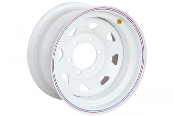 Штампованый диск OFF-ROAD Wheels (стальной усиленный, треугольник мелкий - белый). 8.0 x 15 