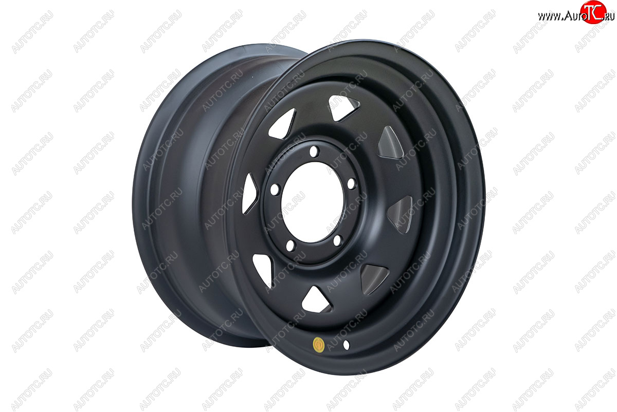 6 599 р. Штампованый диск OFF-ROAD Wheels (стальной усиленный, треугольник мелкий - черный матовый). 8.0 x 16    с доставкой в г. Воронеж