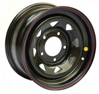 Штампованый диск OFF-ROAD Wheels (стальной усиленный, треугольник мелкий - черный). 10.0 x 16 