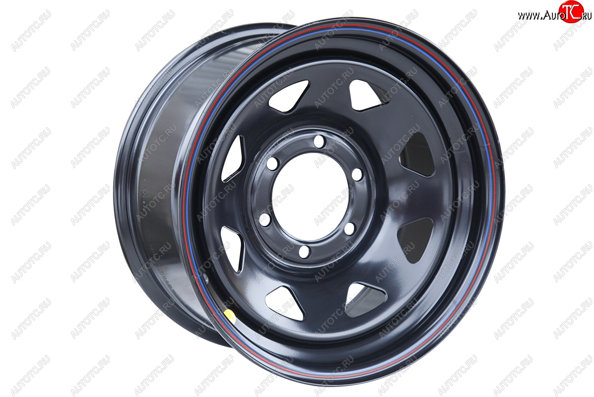 6 599 р. Штампованый диск OFF-ROAD Wheels (стальной усиленный, треугольник мелкий- черный). 8.0 x 16    с доставкой в г. Воронеж