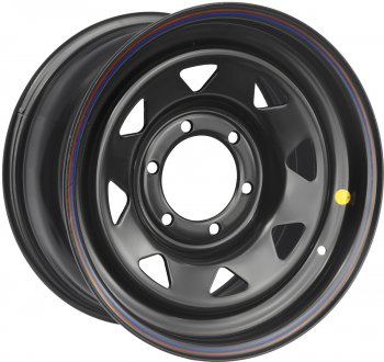 Штампованый диск OFF-ROAD Wheels (стальной усиленный, треугольник мелкий - черный). 8.0 x 16 Toyota Tacoma N300 PickUp DoubleCab дорестайлинг (2016-2019) 6x139.7xDIA110.0xET30.0