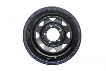 Штампованый диск OFF-ROAD Wheels (треугольник мелкий, усиленный, только на барабанные тормоза) 8.0x15  (Цвет: черный)
