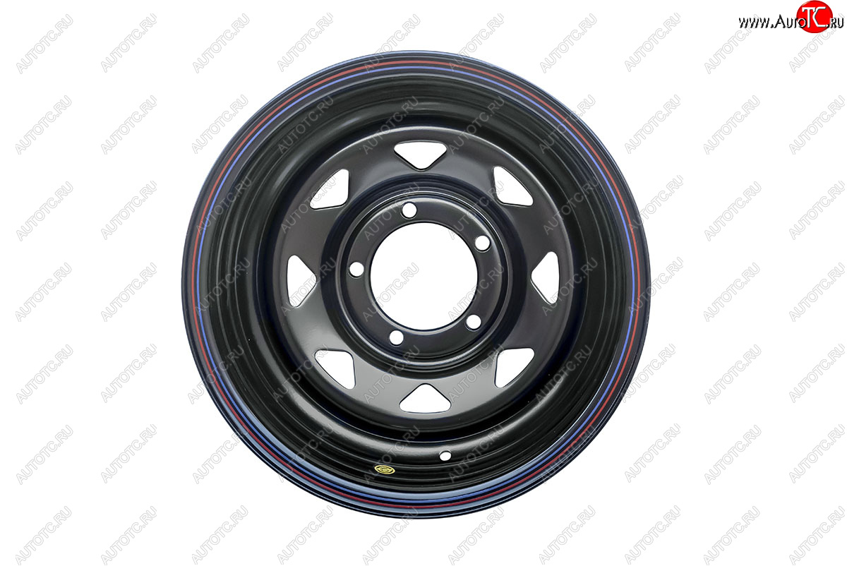 4 999 р. Штампованый диск OFF-ROAD Wheels (треугольник мелкий, усиленный, только на барабанные тормоза) 8.0x15   (Цвет: черный)  с доставкой в г. Воронеж