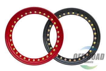 15 349 р. Штампованый диск OFF-ROAD Wheels (стальной усиленный с двойным бедлоком, круг - черный/красный). 8.0 x 16    с доставкой в г. Воронеж. Увеличить фотографию 4
