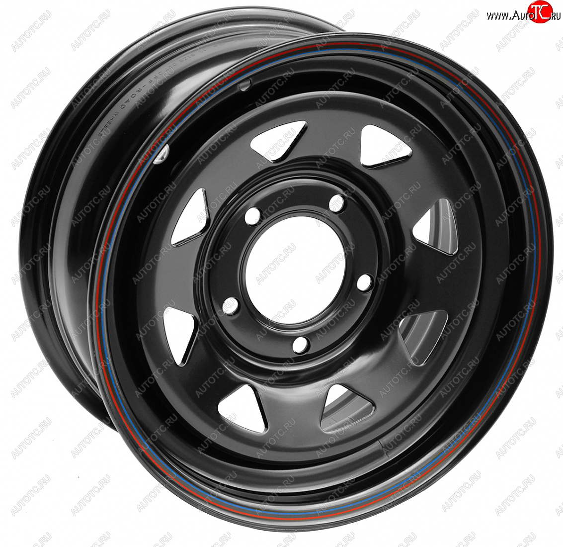 5 699 р. Штампованый диск OFF-ROAD Wheels (усиленный, треугольник мелкий) 7.0x15   (Цвет: черный)  с доставкой в г. Воронеж