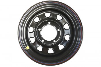 6 599 р. Штампованый диск OFF-ROAD Wheels (стальной усиленный, черный). 8.0 x 16    с доставкой в г. Воронеж. Увеличить фотографию 2