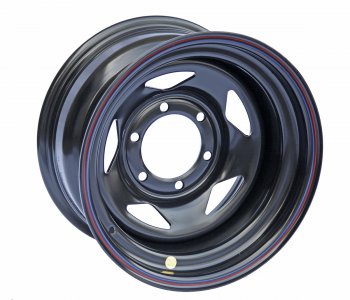 Штампованый диск OFF-ROAD Wheels (стальной усиленный, треугольник - черный). 8.0 x 16 