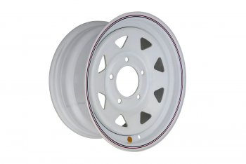 Штампованый диск OFF-ROAD Wheels (усиленный, треугольник мелкий) 7.0x15  (Цвет: белый)