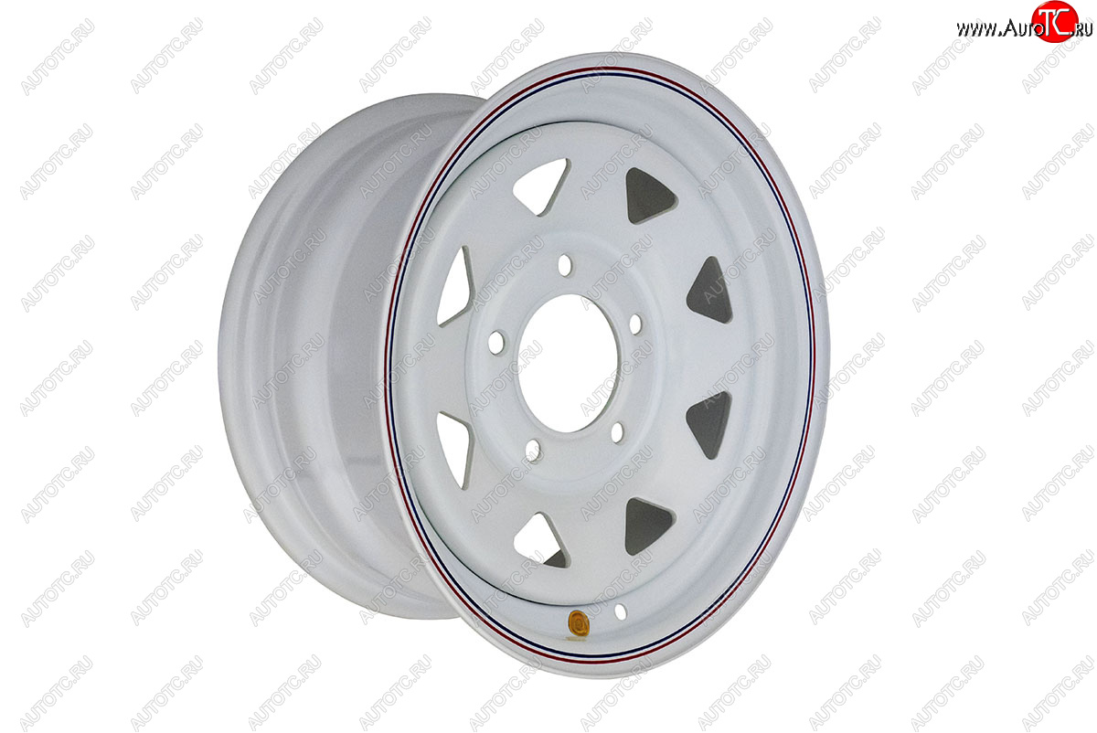 5 999 р. Штампованый диск OFF-ROAD Wheels (усиленный, треугольник мелкий) 7.0x15   (Цвет: белый)  с доставкой в г. Воронеж