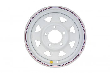 5 999 р. Штампованый диск OFF-ROAD Wheels (усиленный, треугольник мелкий) 7.0x15   (Цвет: белый)  с доставкой в г. Воронеж. Увеличить фотографию 2