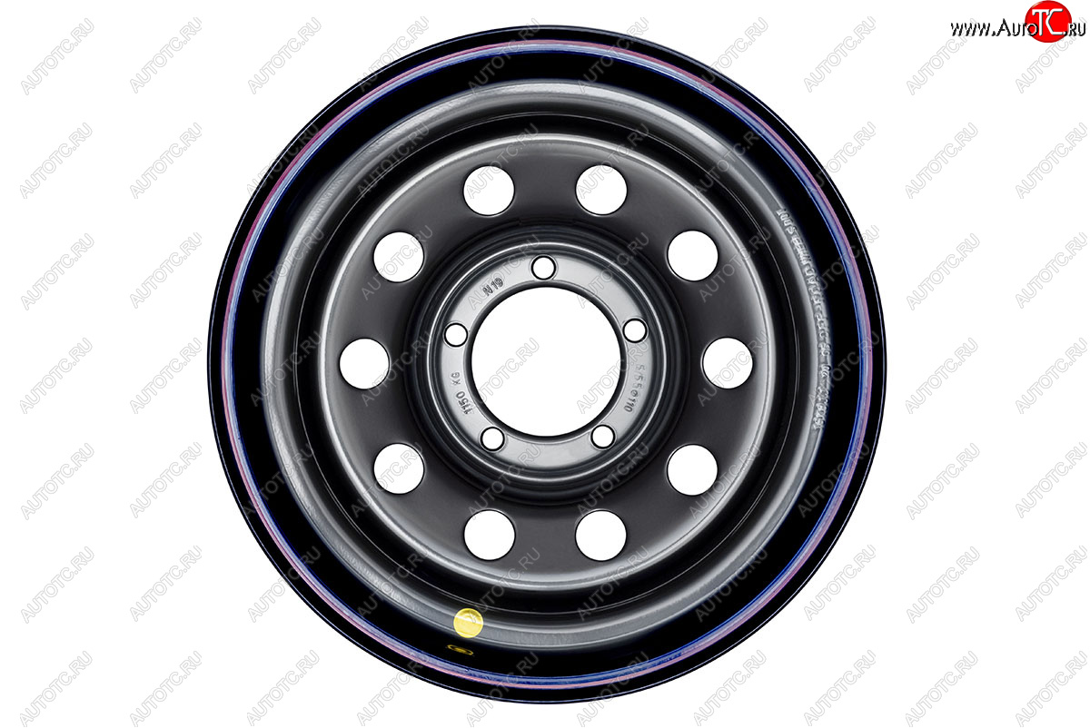 6 649 р. Штампованый диск OFF-ROAD Wheels (стальной усиленный, круг - черный). 8.0 x 16    с доставкой в г. Воронеж