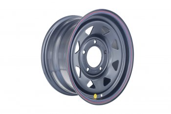 Штампованый диск OFF-ROAD Wheels (усиленный, треугольник мелкий) 7.0x15  (Цвет: черный)