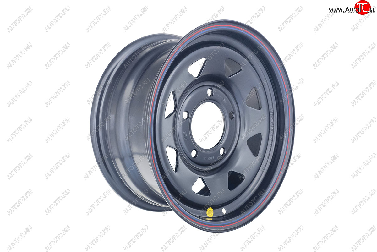 5 999 р. Штампованый диск OFF-ROAD Wheels (усиленный, треугольник мелкий) 7.0x15   (Цвет: черный)  с доставкой в г. Воронеж