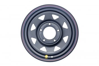 5 999 р. Штампованый диск OFF-ROAD Wheels (усиленный, треугольник мелкий) 7.0x15   (Цвет: черный)  с доставкой в г. Воронеж. Увеличить фотографию 2