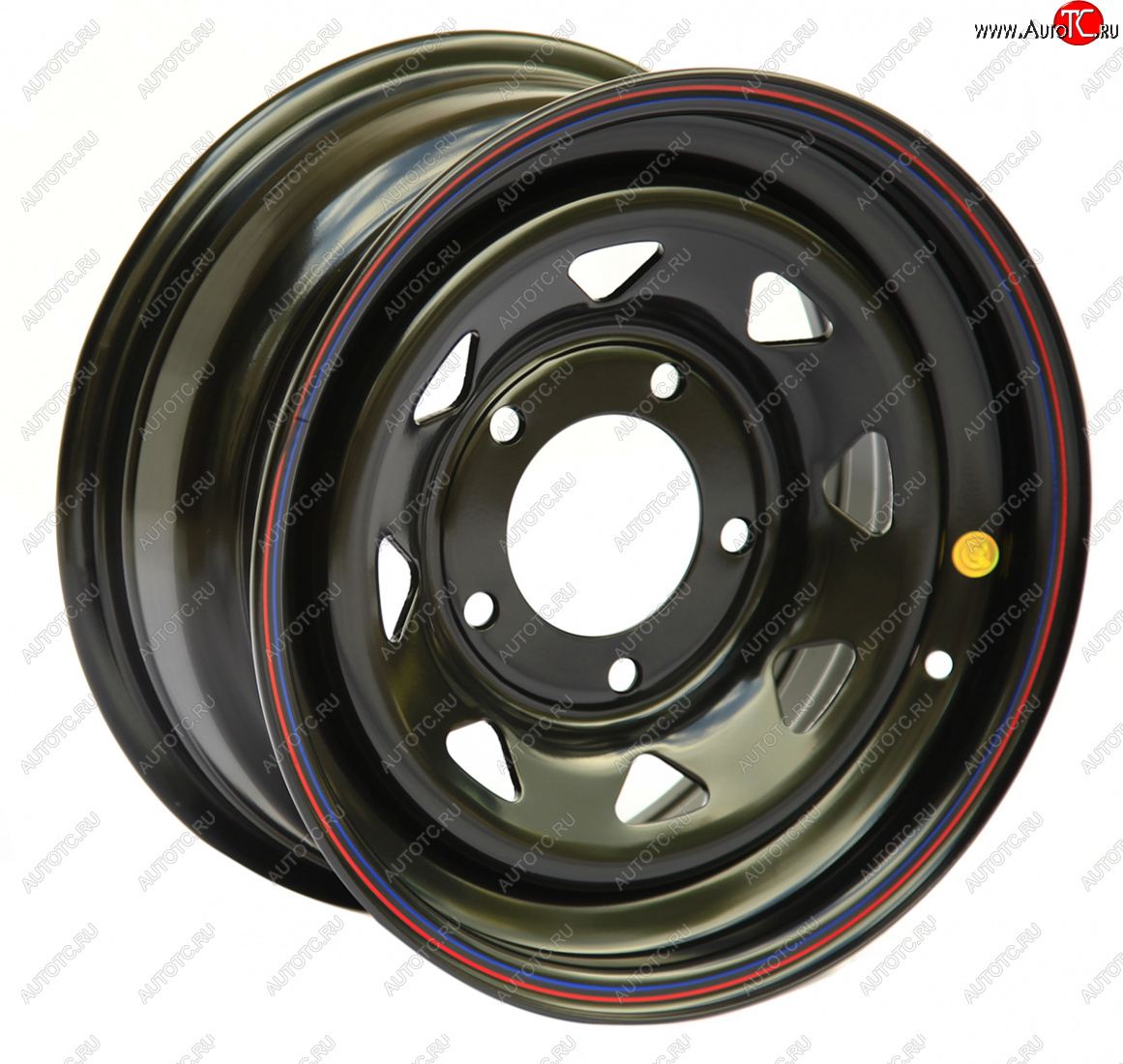 5 299 р. Штампованый диск OFF-ROAD Wheels (стальной усиленный, треугольник мелкий - черный). 8.0 x 15    с доставкой в г. Воронеж