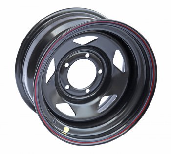 Штампованый диск OFF-ROAD Wheels (стальной усиленный, треугольник - черный). 8.0 x 15 