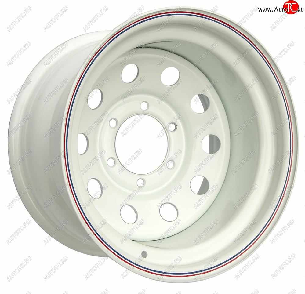 6 499 р. Штампованый диск OFF-ROAD Wheels (стальной усиленный, круг - белый). 10.0 x 15    с доставкой в г. Воронеж