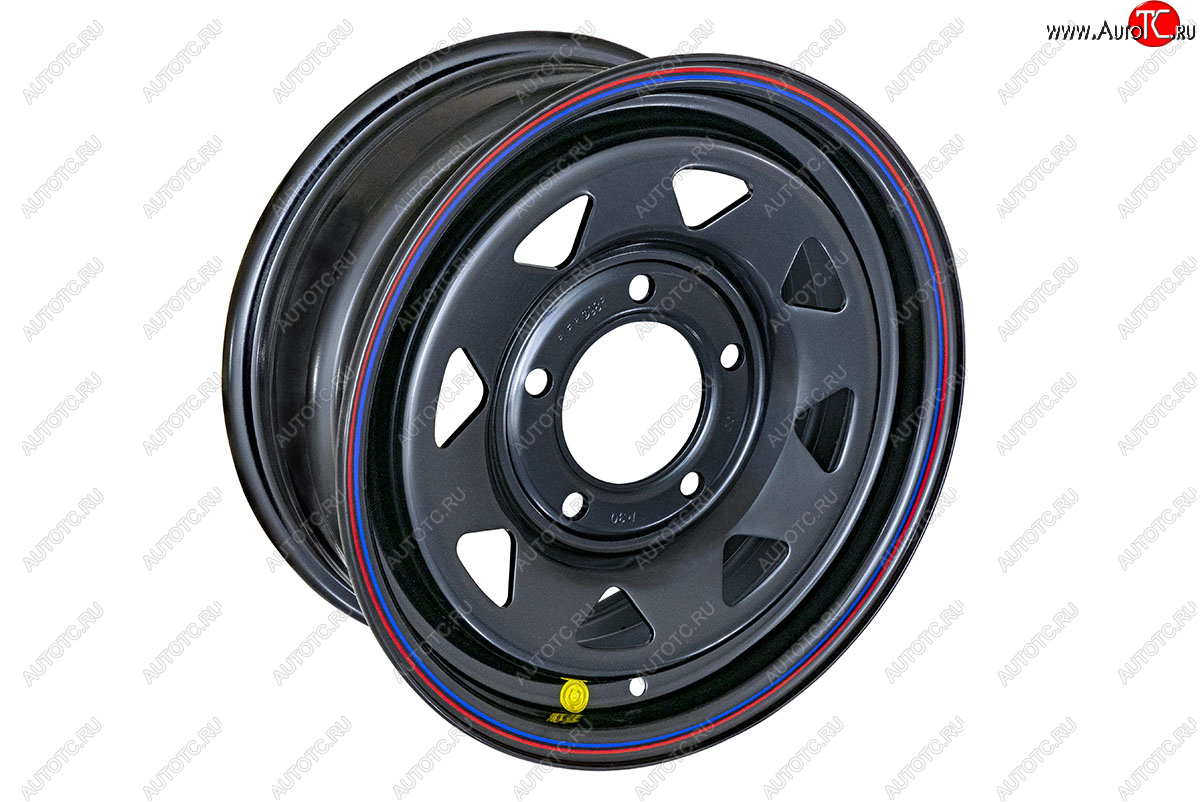 5 699 р. Штампованый диск OFF-ROAD Wheels (усиленный, треугольник мелкий) 6.5x15   (Цвет: черный)  с доставкой в г. Воронеж