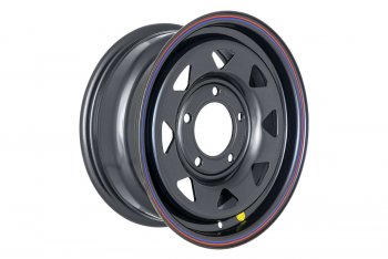 Штампованый диск OFF-ROAD Wheels (усиленный, треугольник мелкий) 6.5x15  (Цвет: черный)
