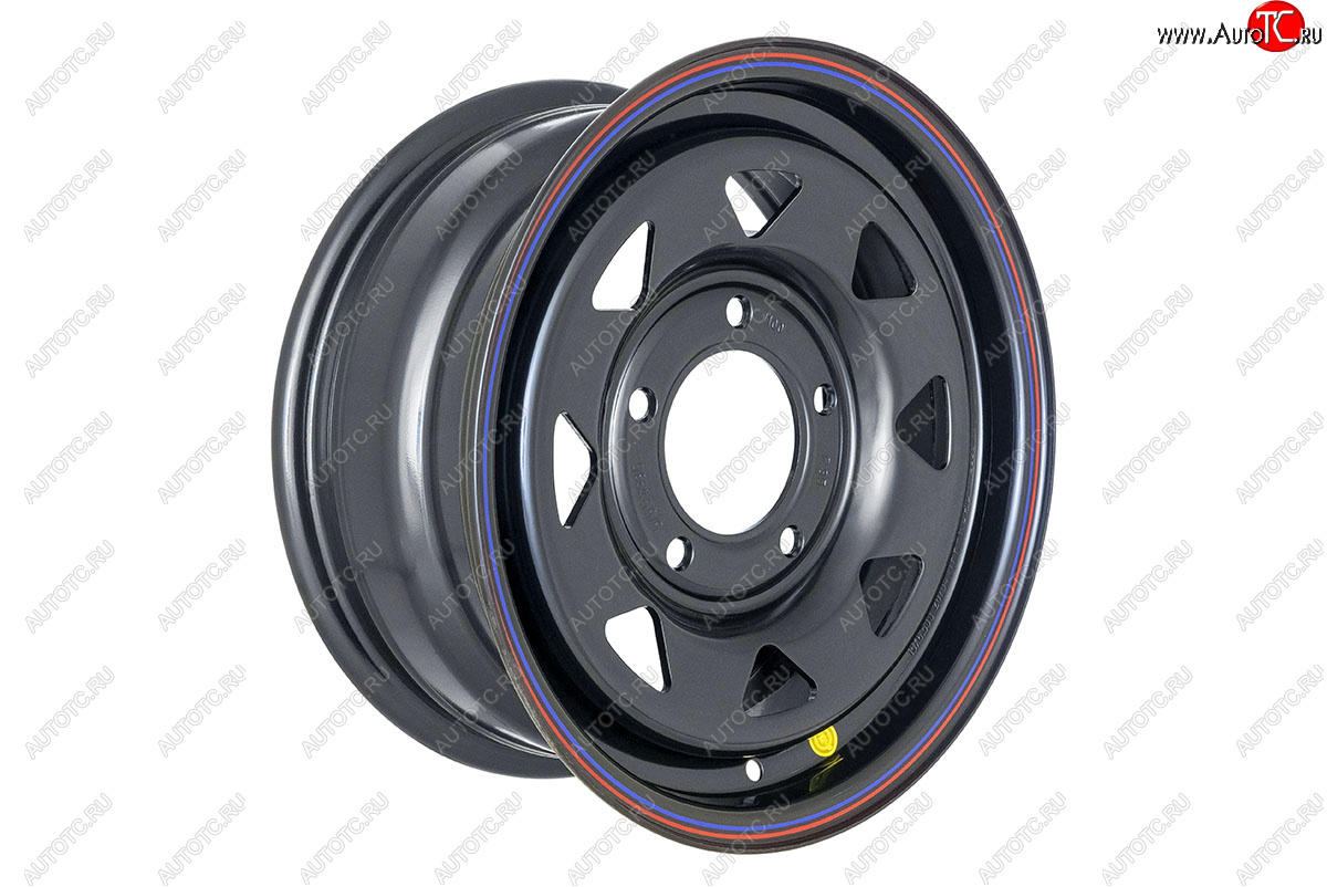 5 699 р. Штампованый диск OFF-ROAD Wheels (усиленный, треугольник мелкий) 6.5x15   (Цвет: черный)  с доставкой в г. Воронеж
